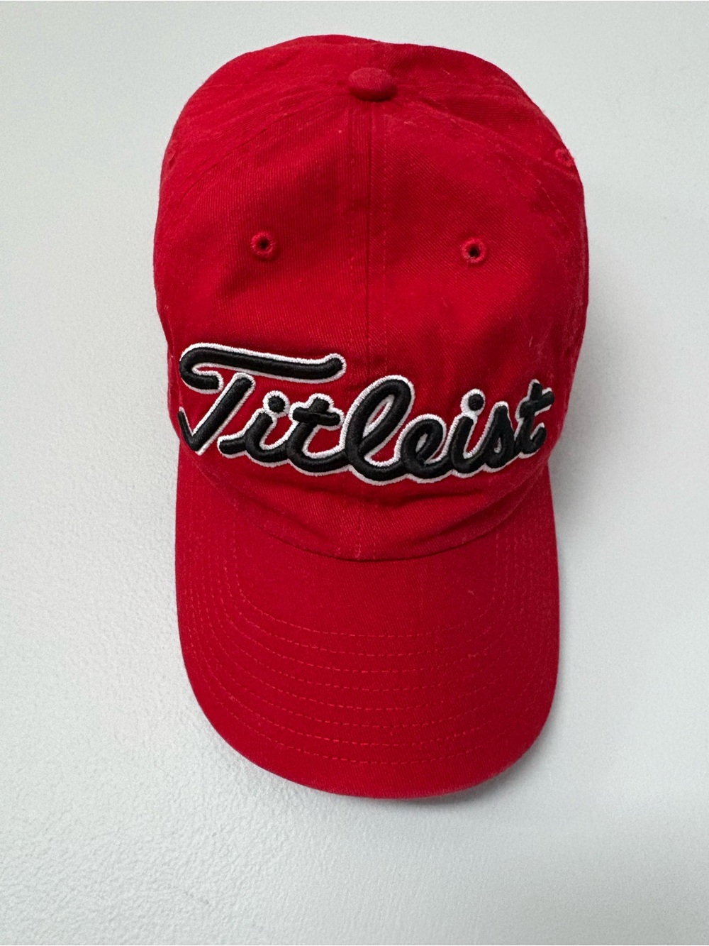 Titleist Kids Red Cap with Black & White Script